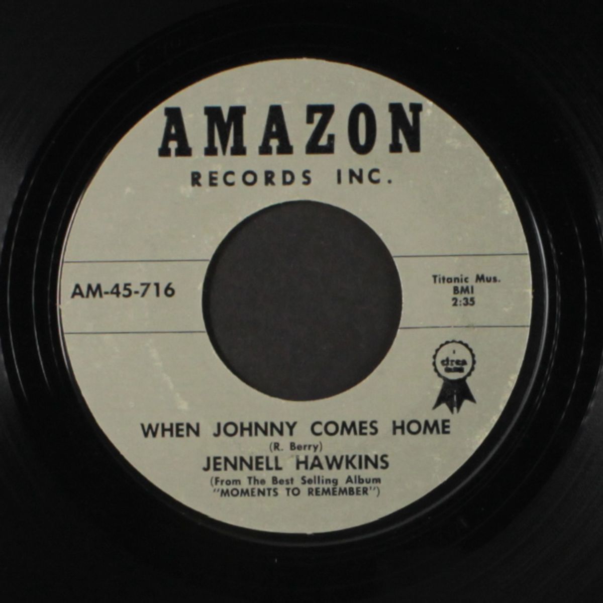 never let me go / when johnny coes home by JENNELL HAWKINS