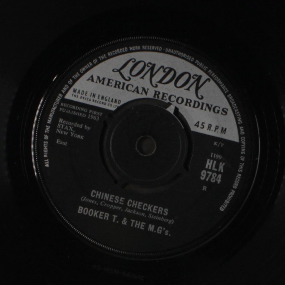 chinese checkers / plum-nellie by BOOKER T & THE MG'S