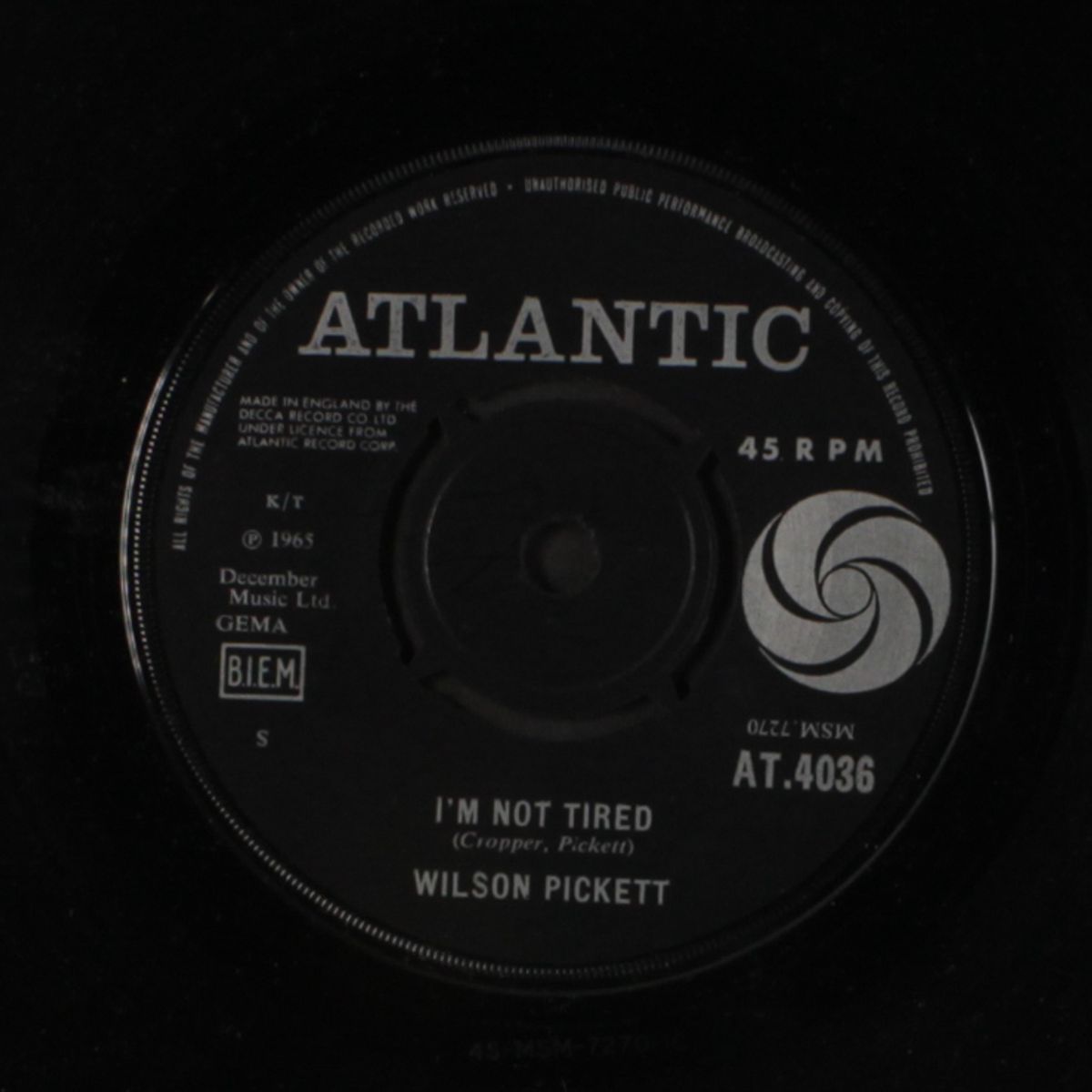 in the midnight hour / i'm not tired by WILSON PICKETT