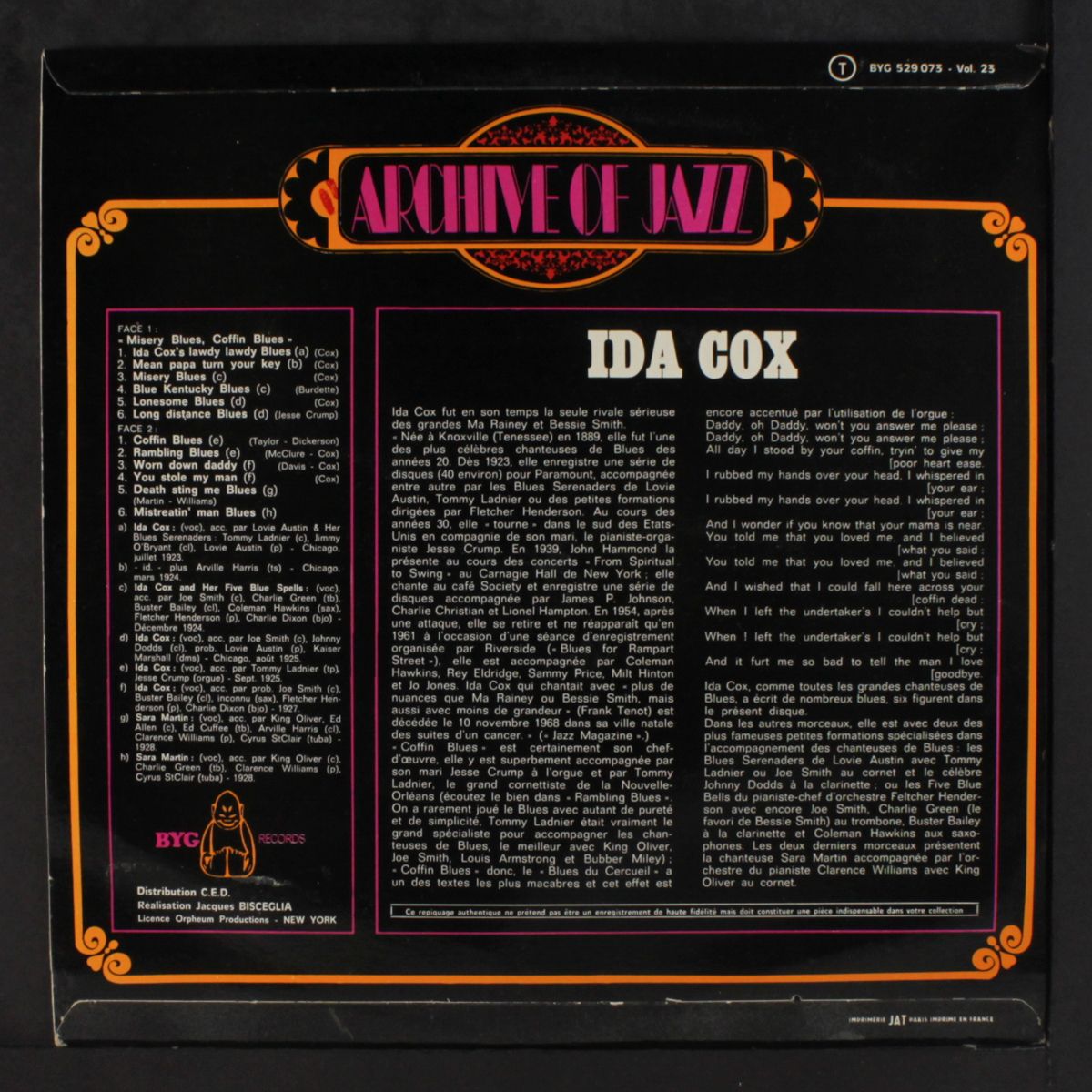 archive of jazz, vol. 23 by IDA COX