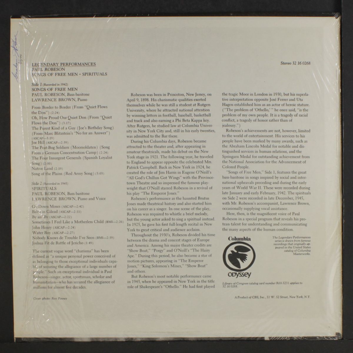songs of free men, spirituals by PAUL ROBESON