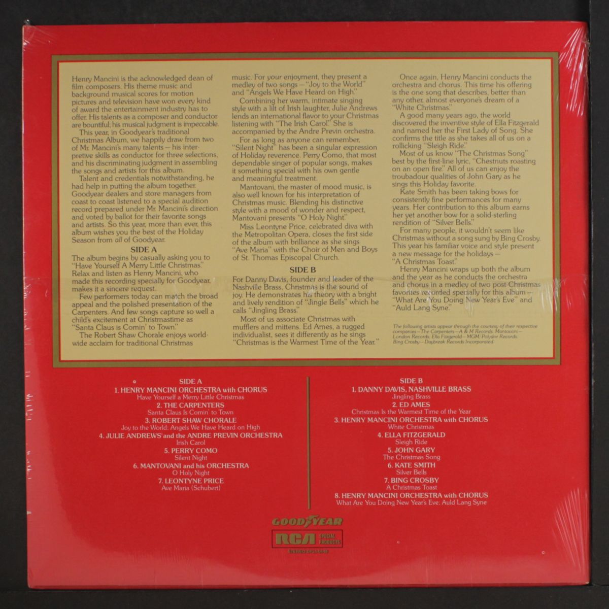 henry mancini selects great songs of christmas by VARIOUS
