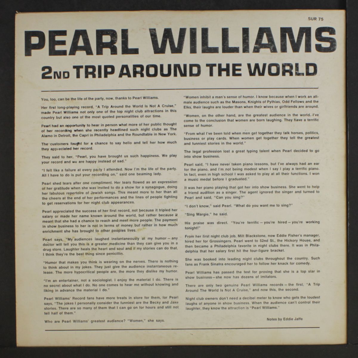 2nd trip around the world by PEARL WILLIAMS