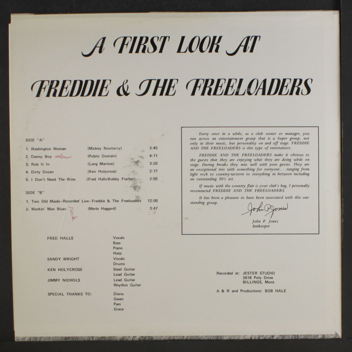 a first look at by FREDDIE & FREELOADERS