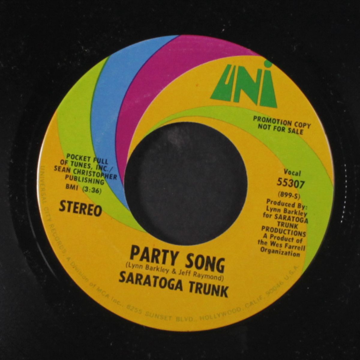 party song / can you help me help myself by SARATOGA TRUNK