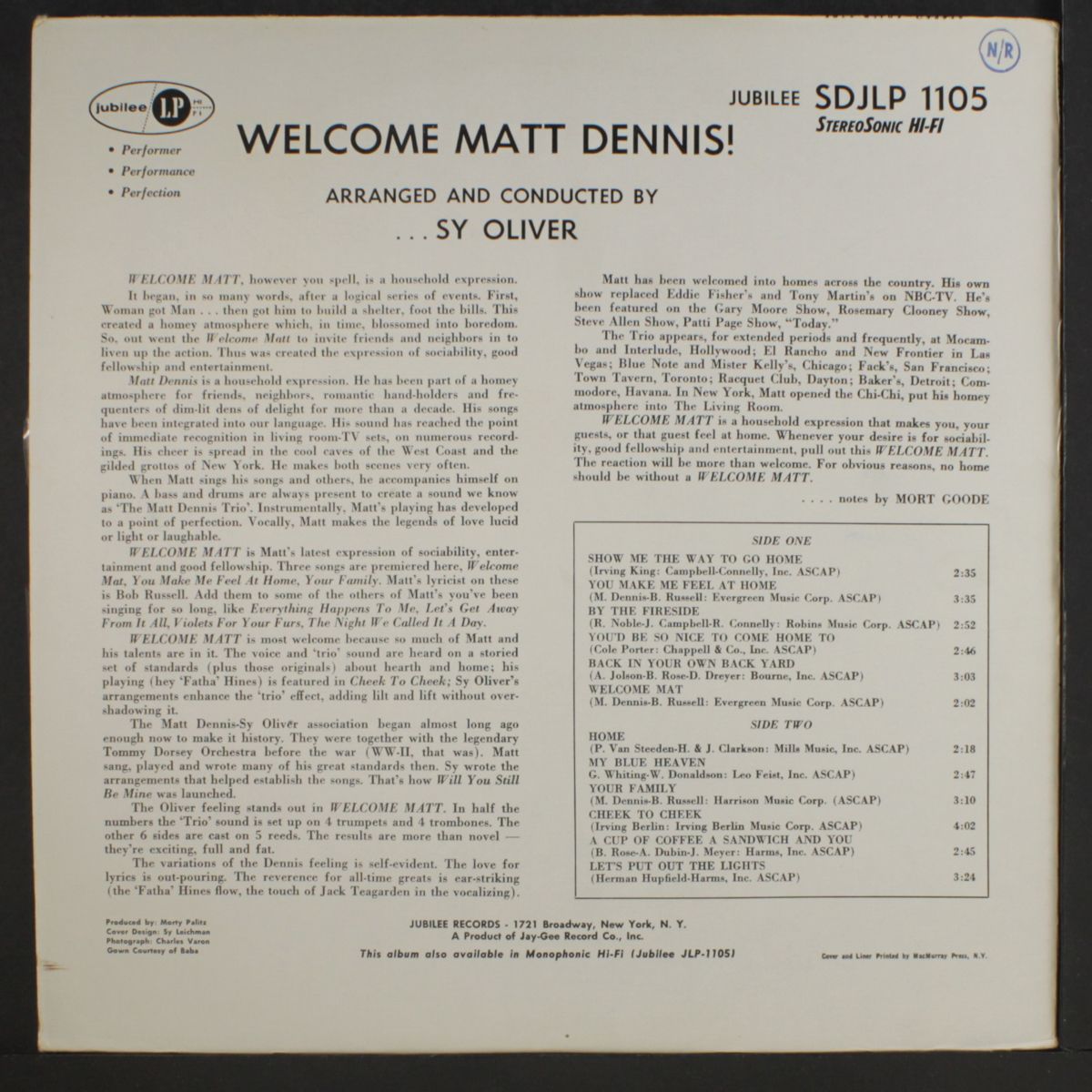 welcome matt dennis! by MATT DENNIS