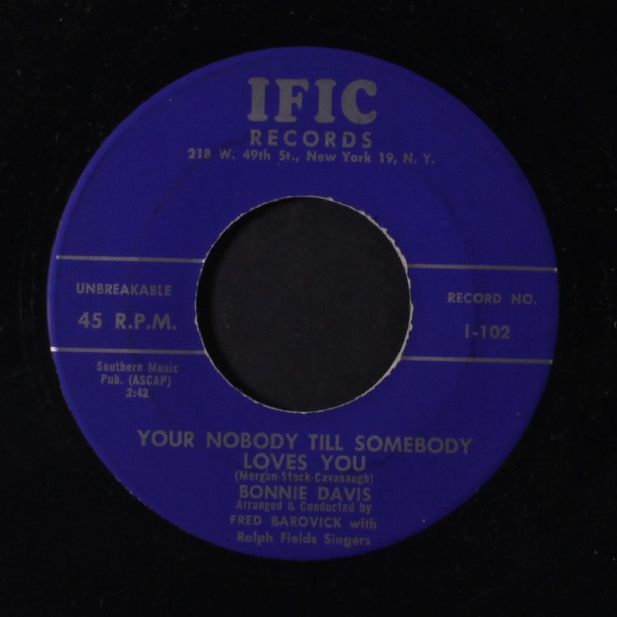 your nobody till somebody loves you / when i lost you by BONNIE DAVIS