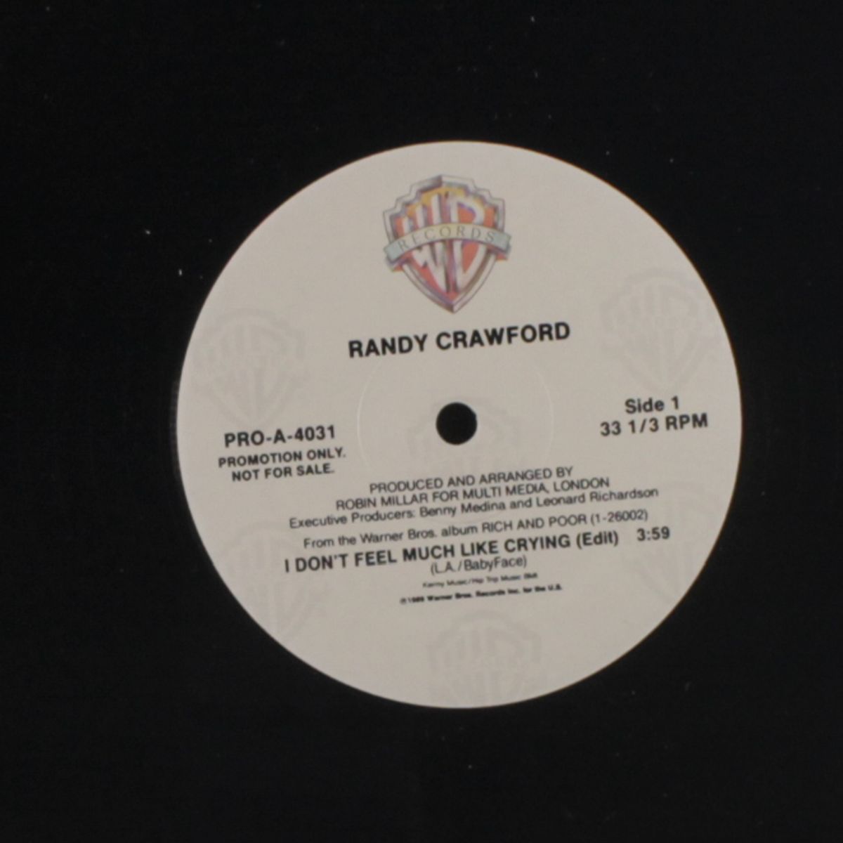 i don't feel much like crying / short by RANDY CRAWFORD
