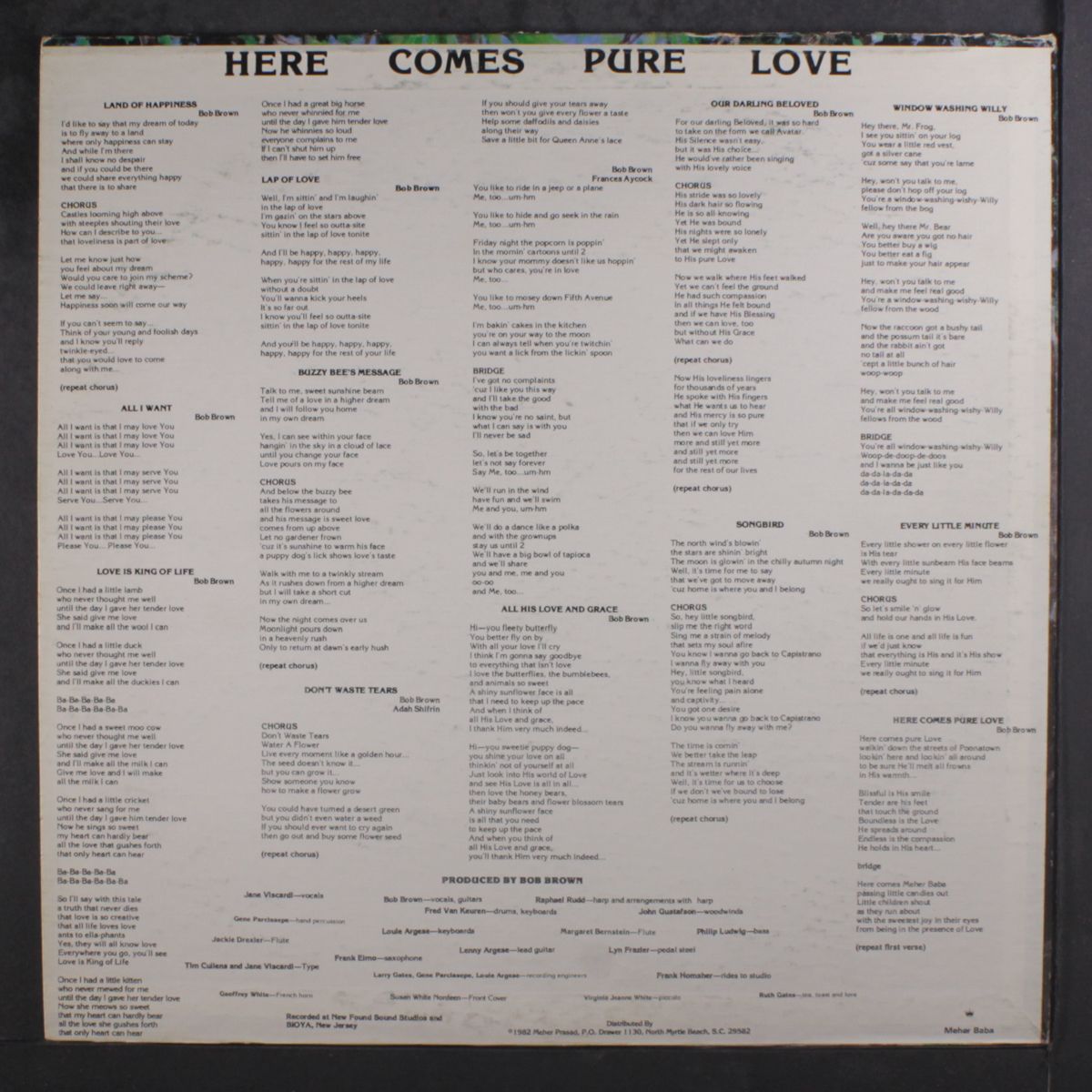 here comes pure love by BOB BROWN