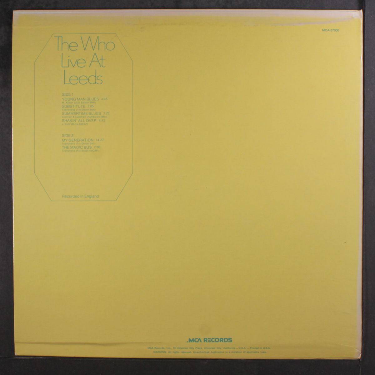 live at leeds by WHO