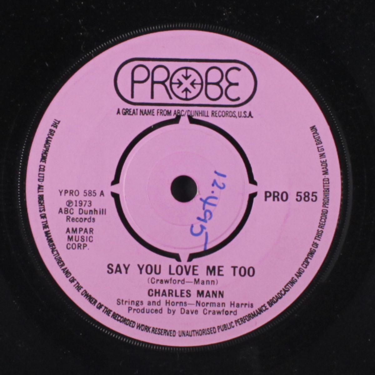 say you love me too / i can feel it by CHARLES MANN