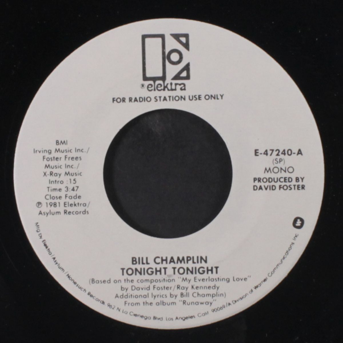 tonight tonight / mono by BILL CHAMPLIN