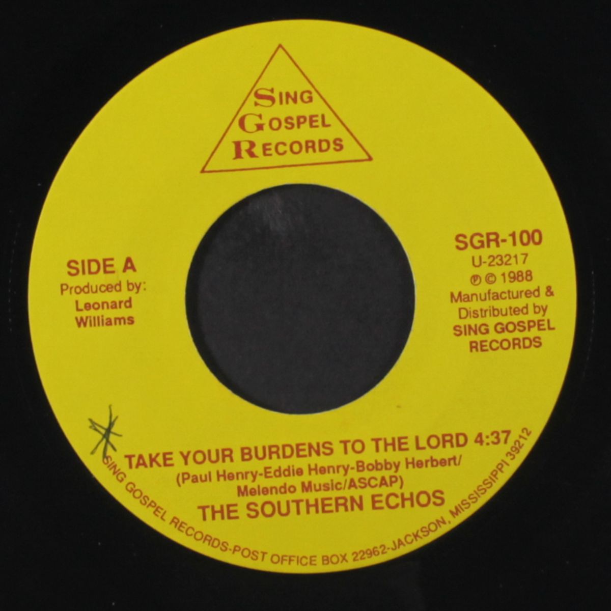 take your burdens to the lord / have a talk with jesus by SOUTHERN ECHOS