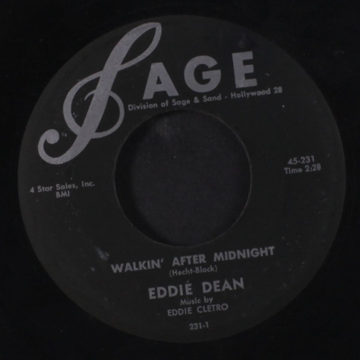 walkin' after midnight / fingerprints by EDDIE DEAN