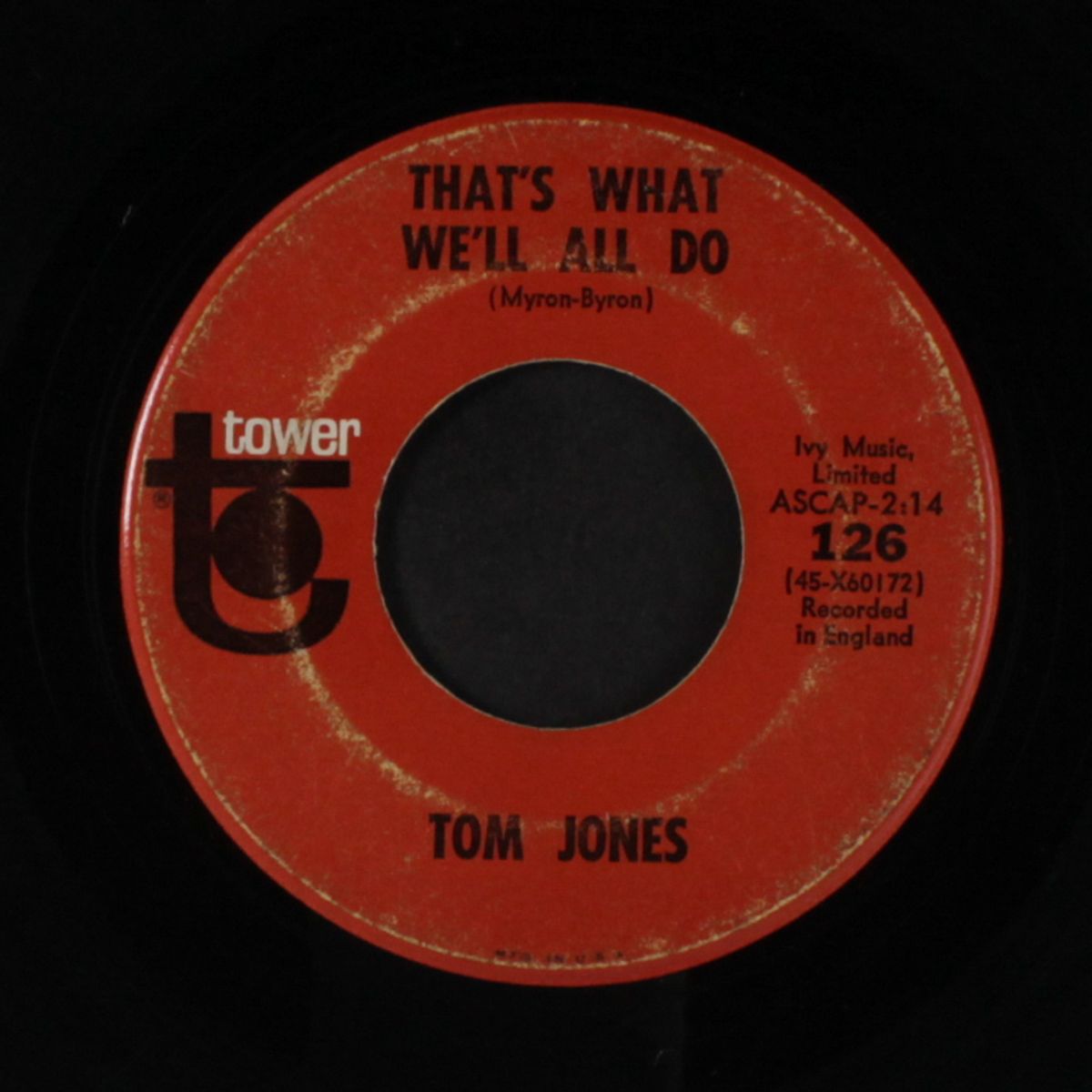 little lonely one / that's what we'll all do by TOM JONES