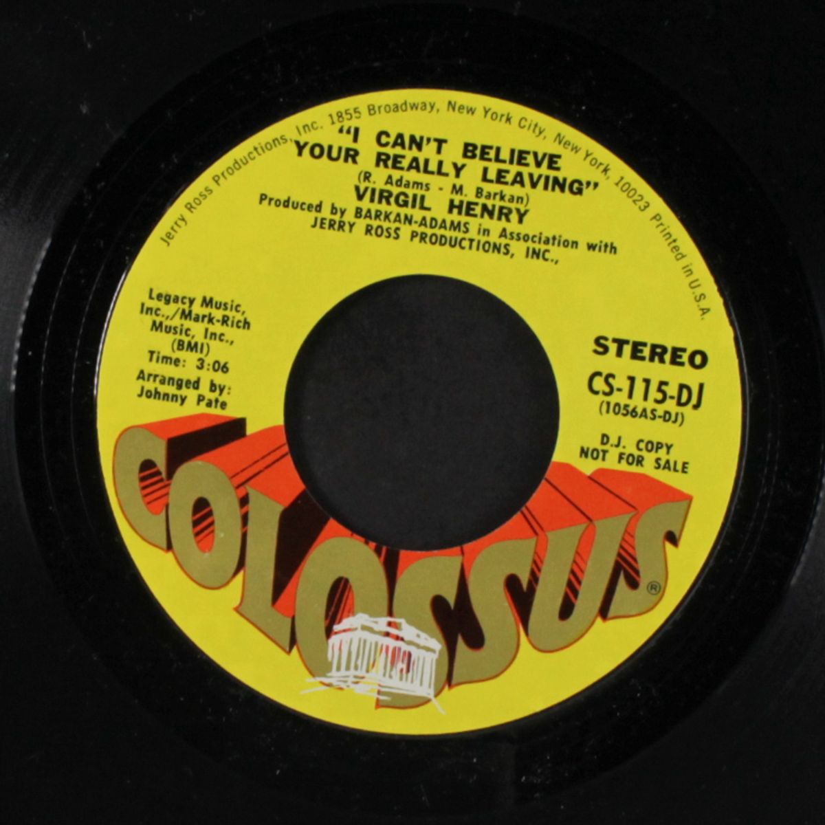 i can't believe your really leaving / mono by VIRGIL HENRY