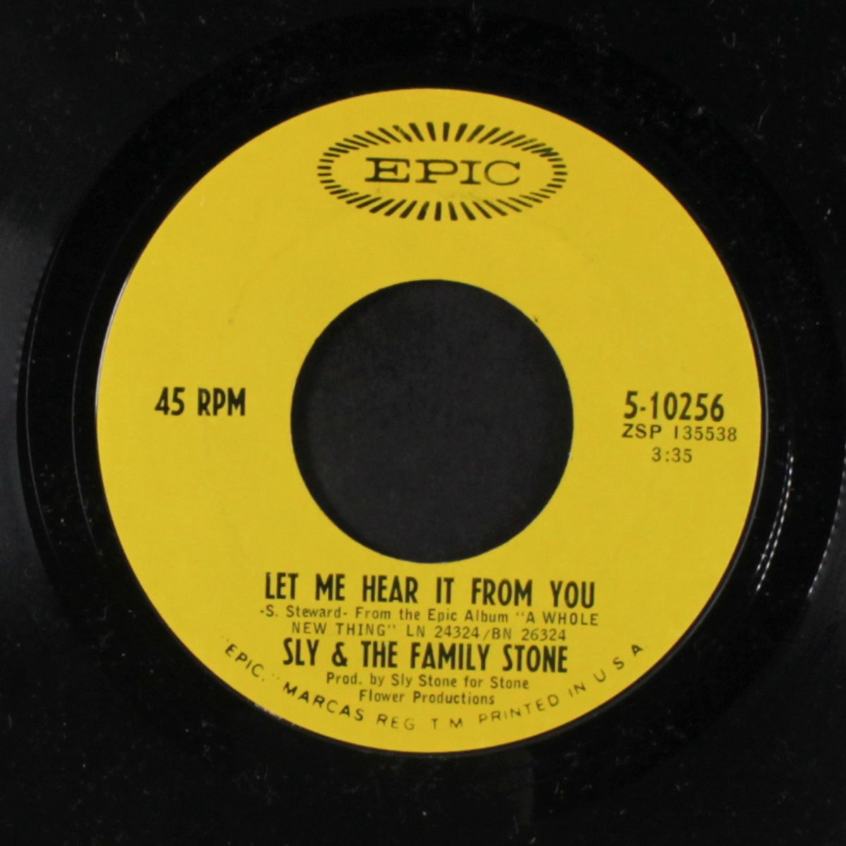 dance to the music / let me hear it from you by SLY & FAMILY STONE