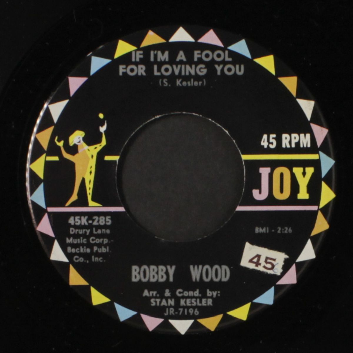 if i'm a fool for loving you / (my heart went boing! boing! boing!) by BOBBY WOOD