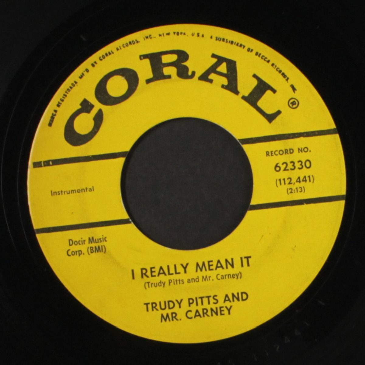 i really mean it by TRUDY PITTS & MR. CARNEY