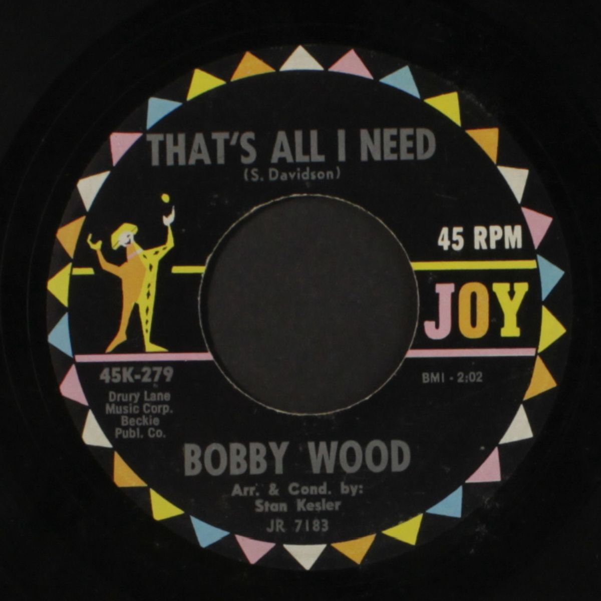do darlin' / that's all i need by BOBBY WOOD