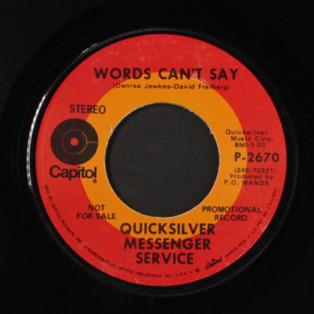 holy moly / words can't say by QUICKSILVER MESSENGER SERVICE