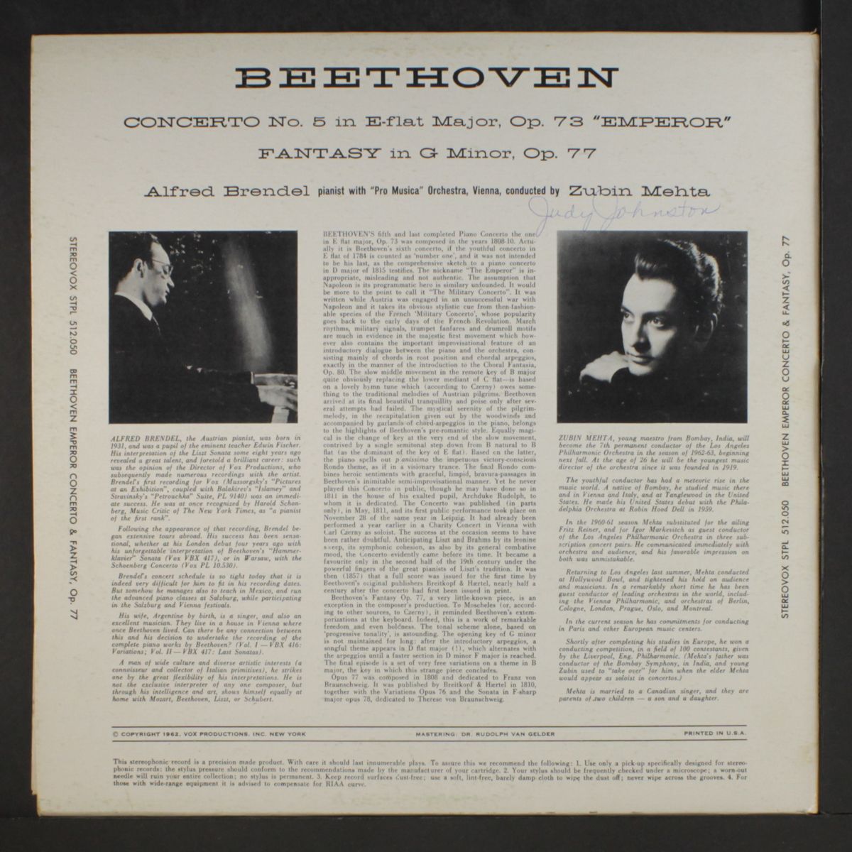 beethoven: emperor concerto by ALFRED BRENDEL