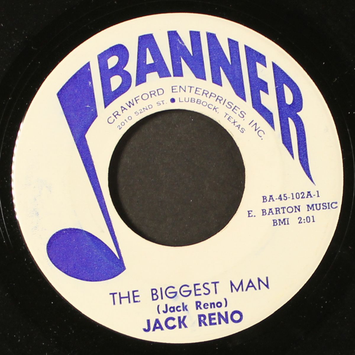 the biggest man / you love another by JACK RENO