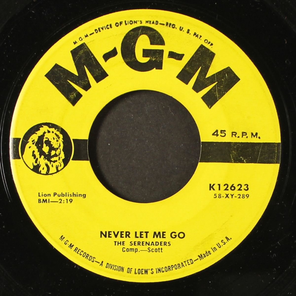 i wrote a letter / never let me go by SERENADERS