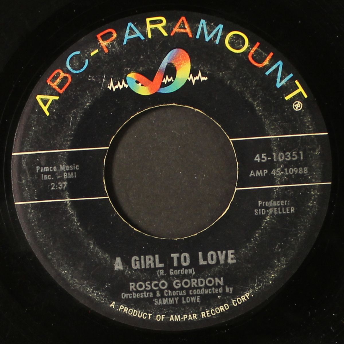 as you walk away / a girl to love by ROSCO GORDON