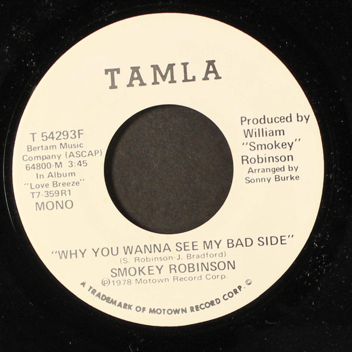 why you wanna see my bad side / mono by SMOKEY ROBINSON