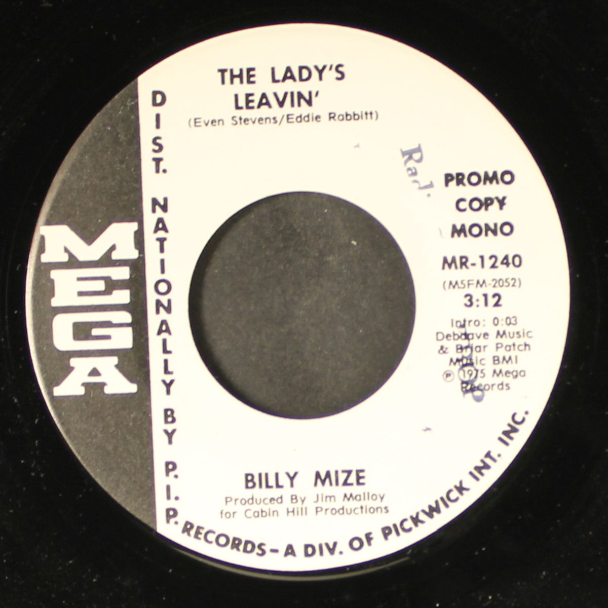 the lady's leavin / mono by BILLY MIZE