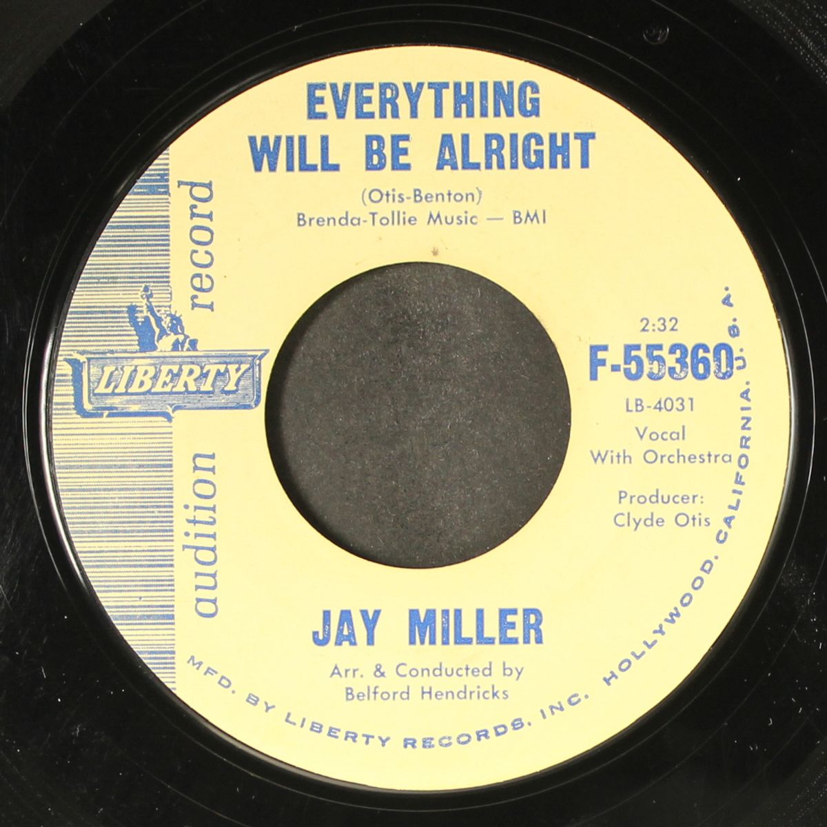 as straight as an arrow / everything will be alright by JAY MILLER