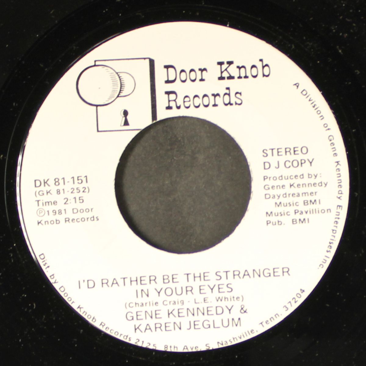 i'd rather be the stranger in your eyes / same by GENE KENNEDY & KAREN JEGLUM