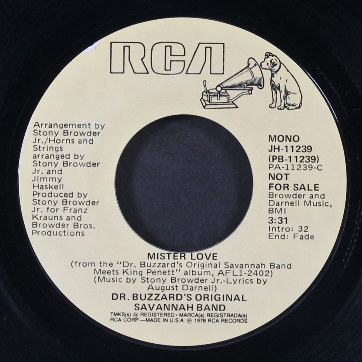 mister love / mono by DR. BUZZARD'S ORIGINAL SAVANNAH BAND