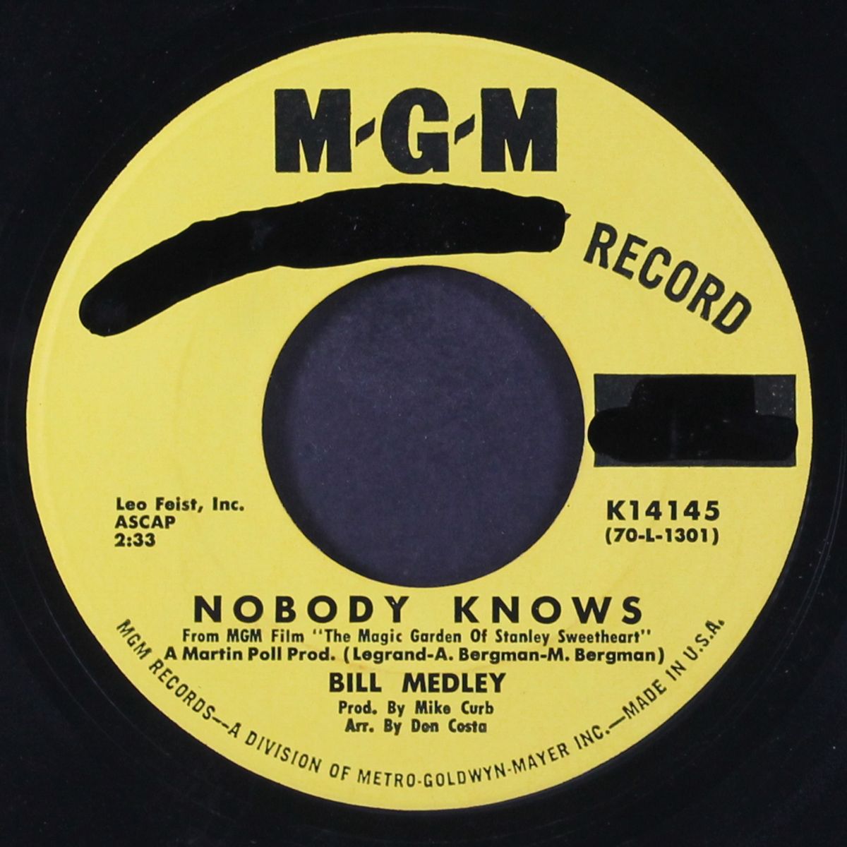 nobody knows by BILL MEDLEY