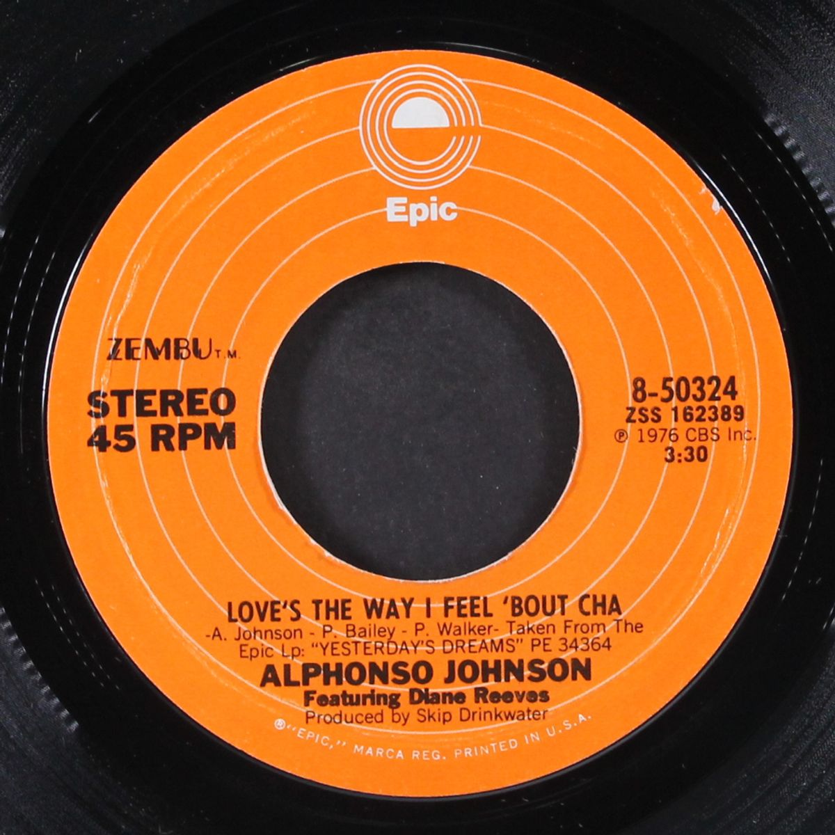 love's the way i feel 'bout cha / one to one by ALPHONSO JOHNSON