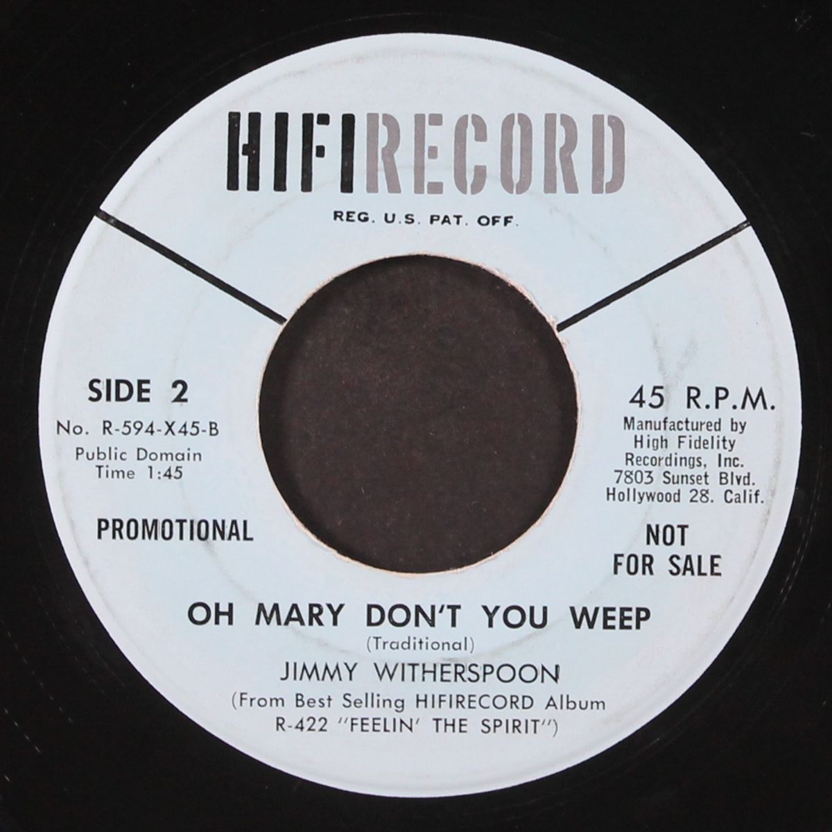 every time i feel the spirit / oh mary don't you weep by JIMMY WITHERSPOON