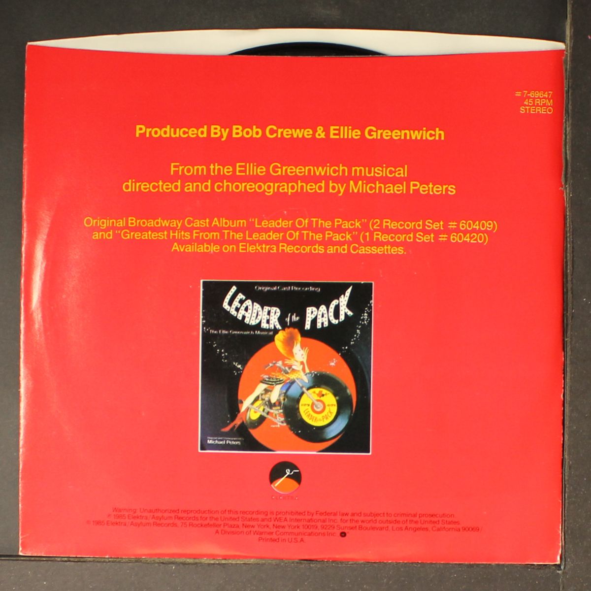 river deep mountain high / leader of the pack by DARLENE LOVE