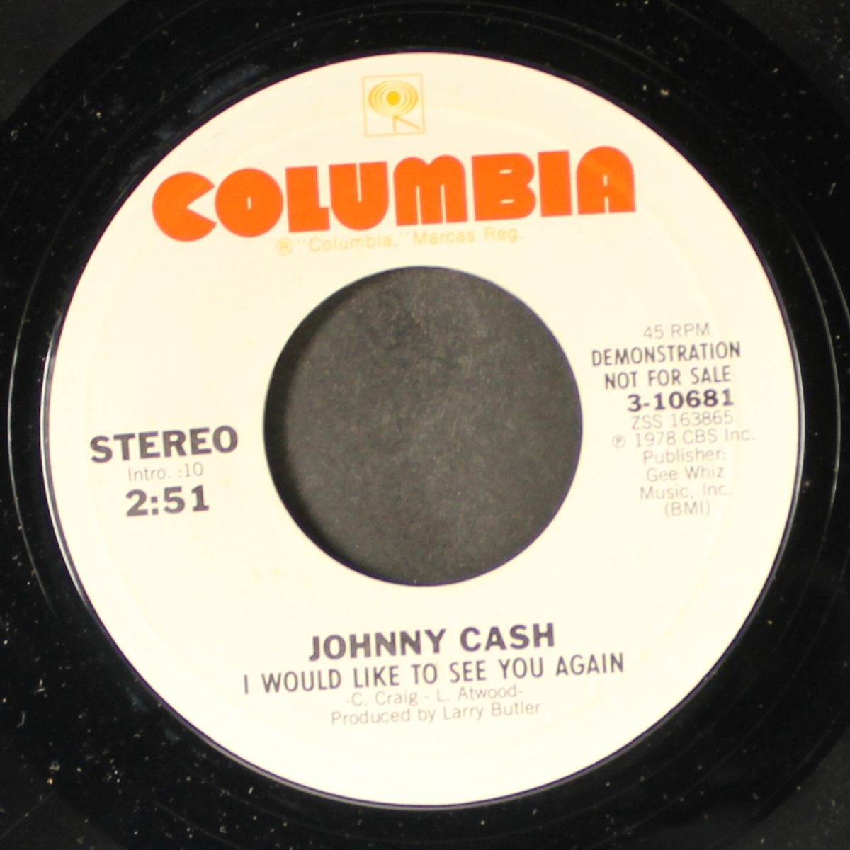 i would like to see you again / mono by JOHNNY CASH