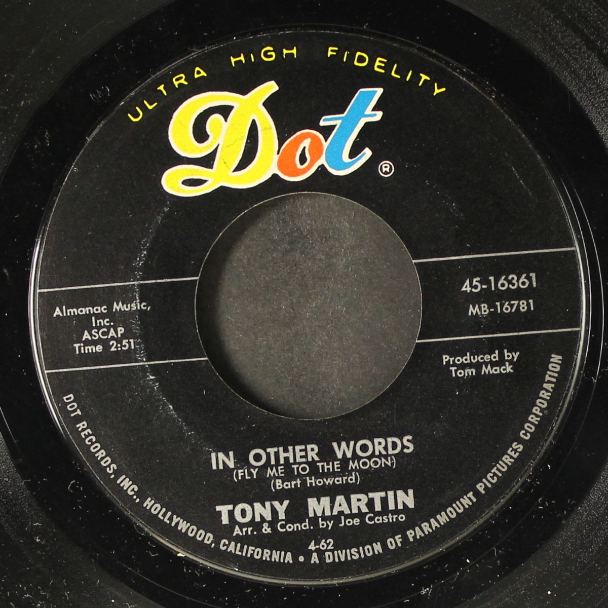 in other words (fly me to the moon) by TONY MARTIN