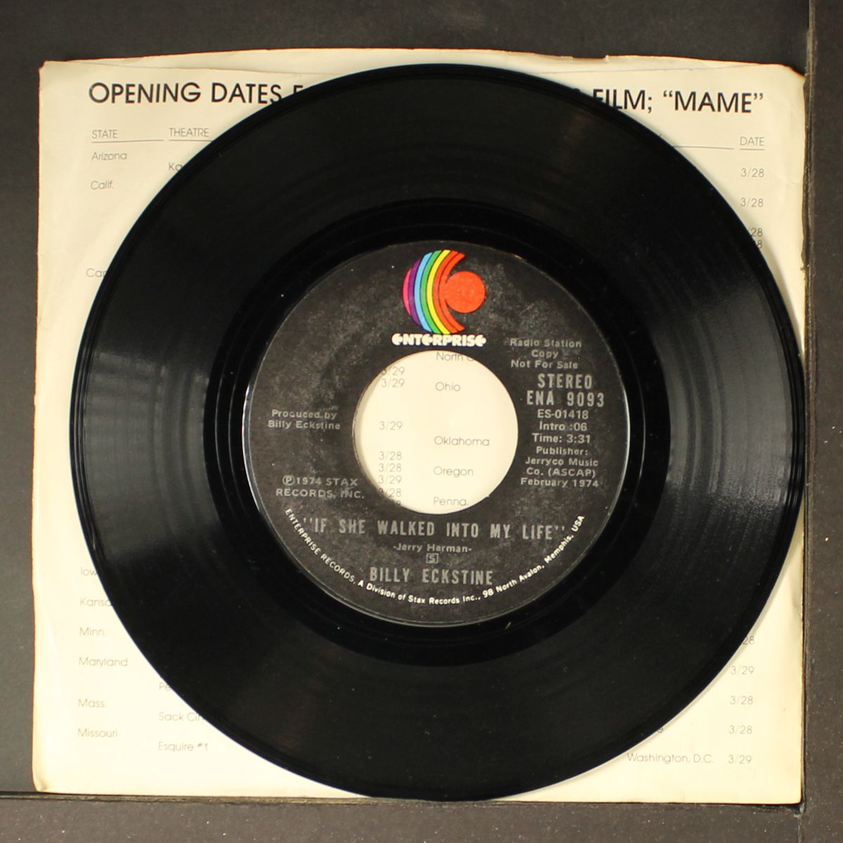 if she walked in my life / same by BILLY ECKSTINE