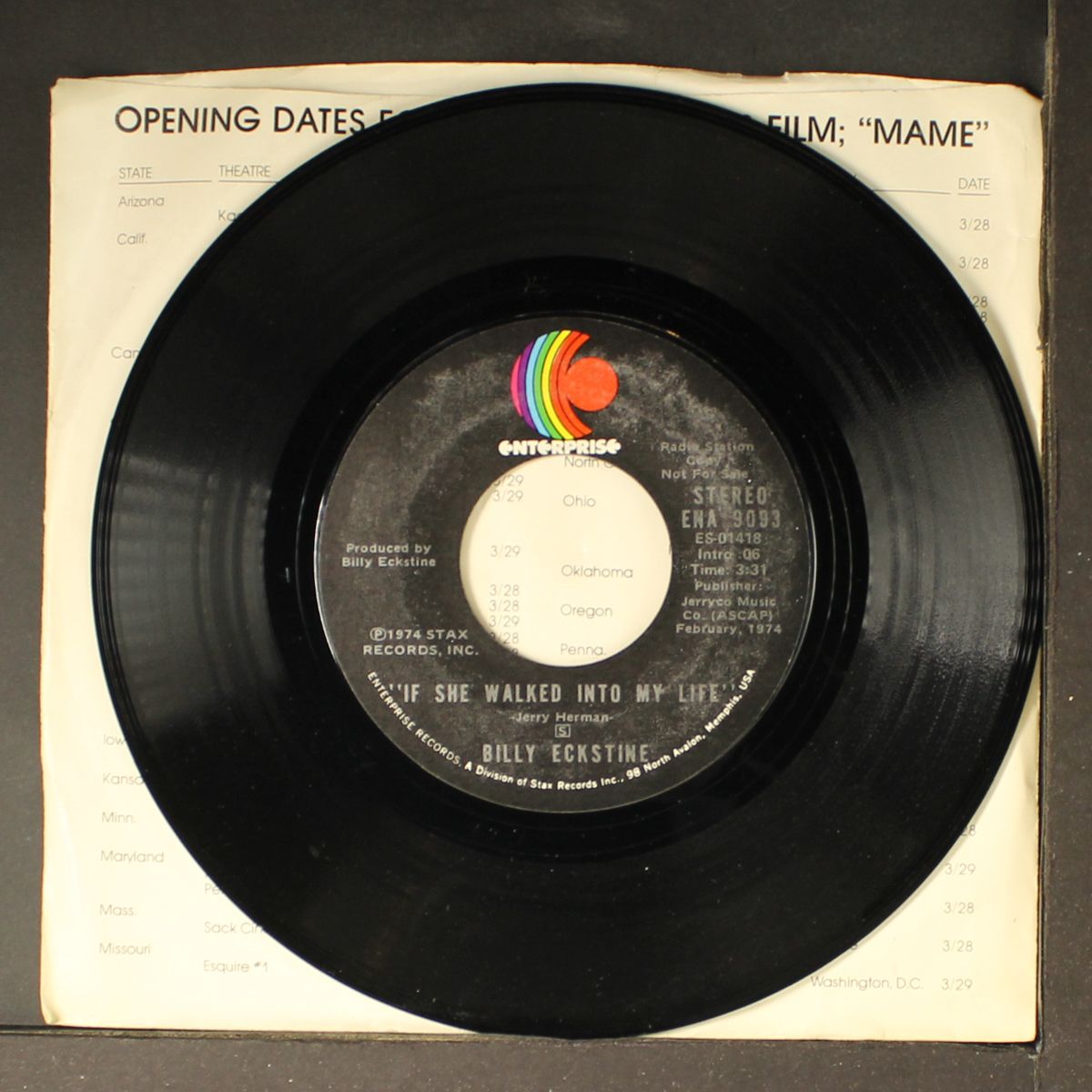 if she walked in my life / same by BILLY ECKSTINE