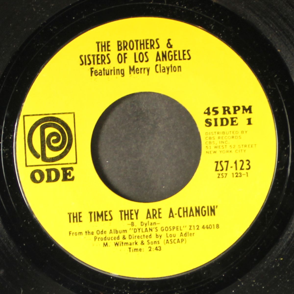 the times they are a-changin' / mr. tambourine man by BROTHERS & SISTERS OF LOS ANGELES
