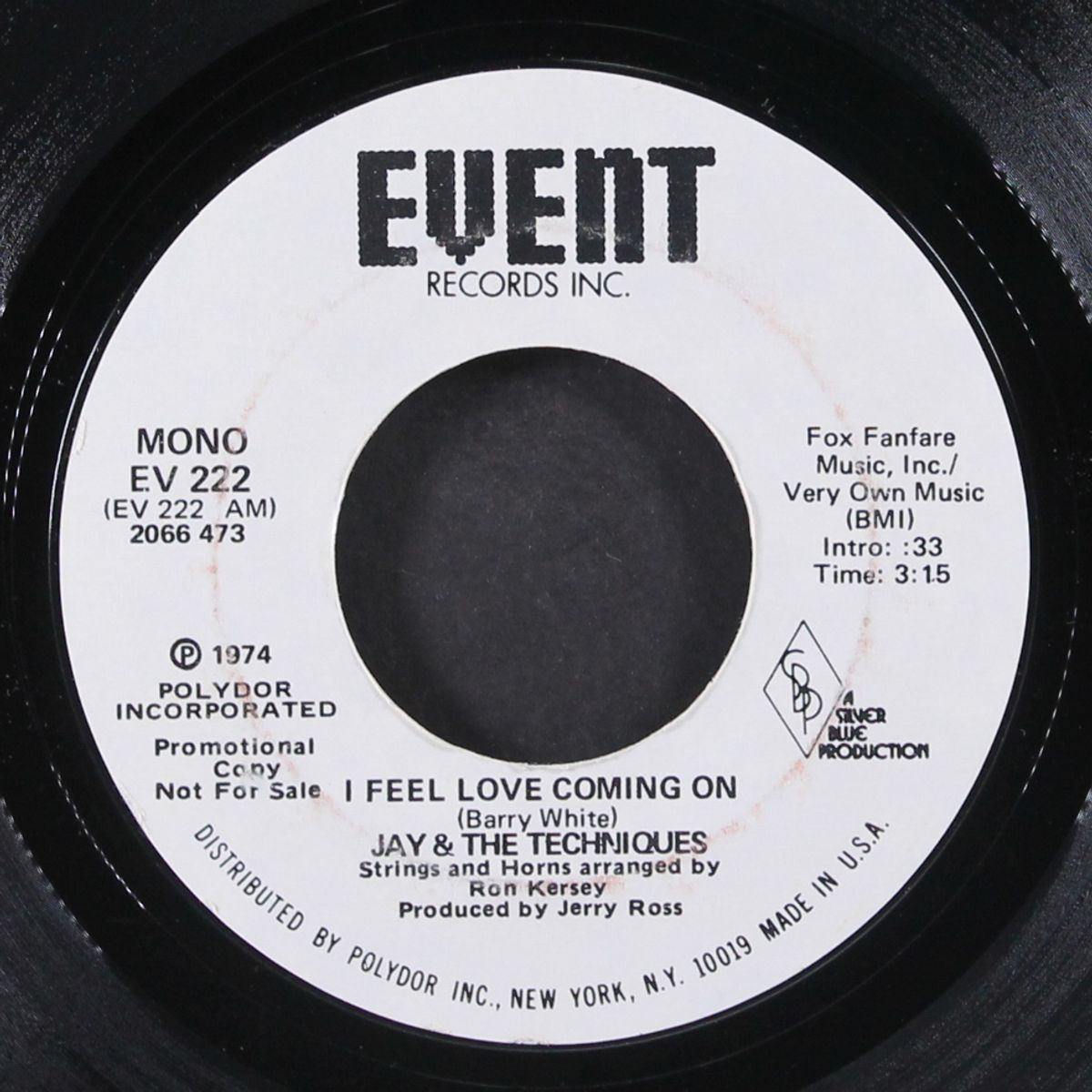 i feel love coming on / mono by JAY & THE TECHNIQUES