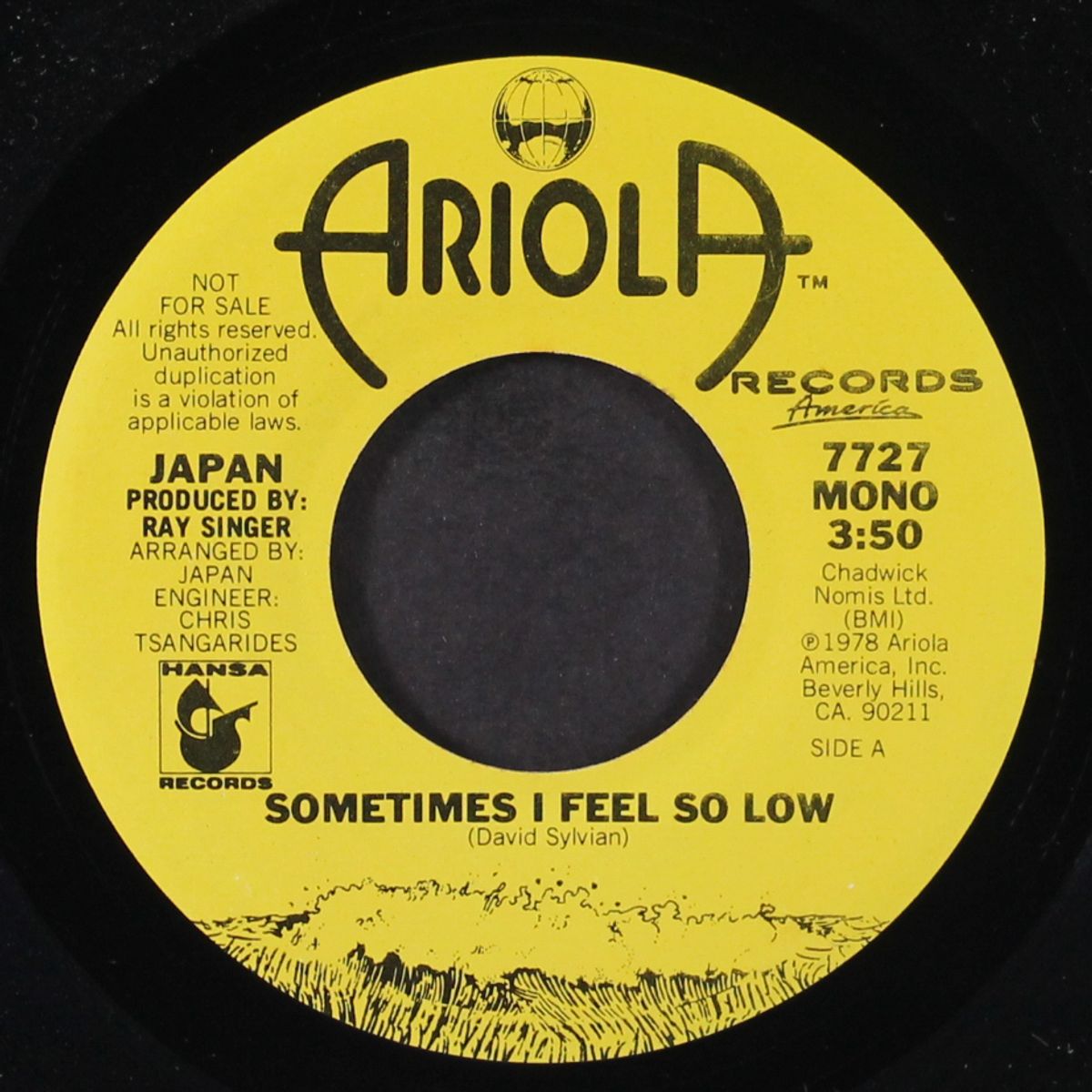 sometimes i feel so low/mono by JAPAN