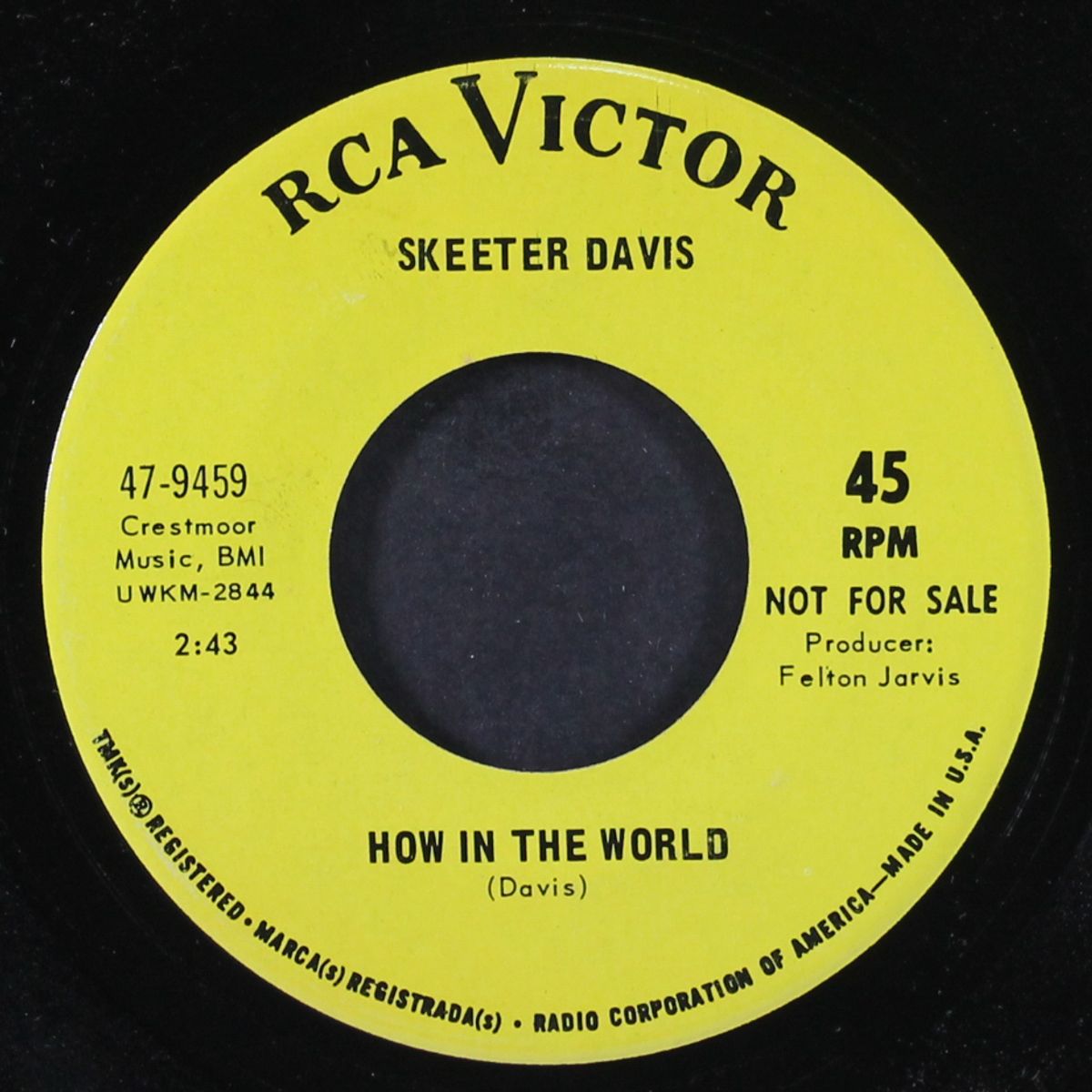 instinct for survival / how in the world by SKEETER DAVIS