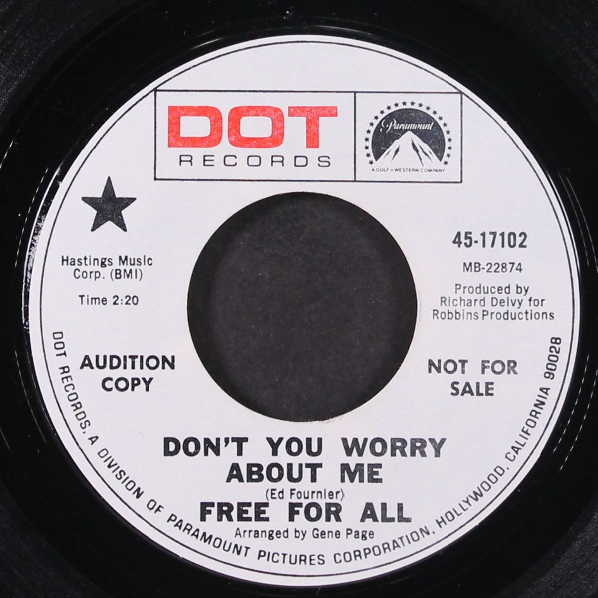 don't you worry about me / i'm so glad i found you by FREE FOR ALL
