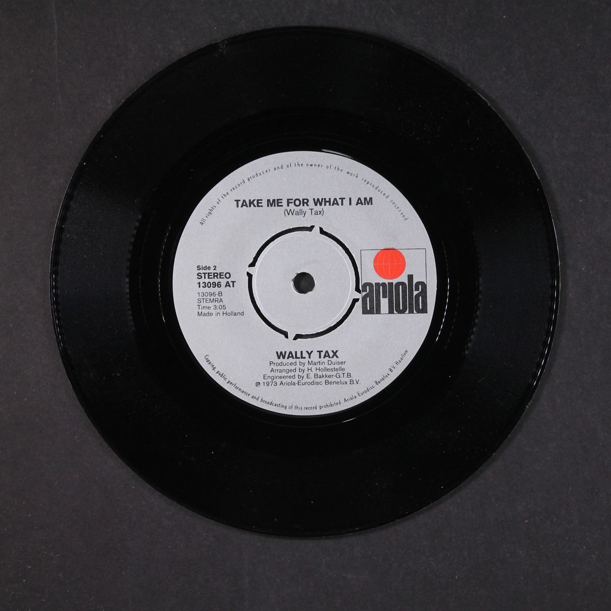 miss wonderful / take me for what i am by WALLY TAX