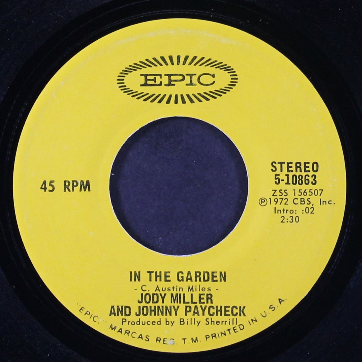 let's all go down to the river / in the garden by JODY MILLER & JOHNNY PAYCHECK