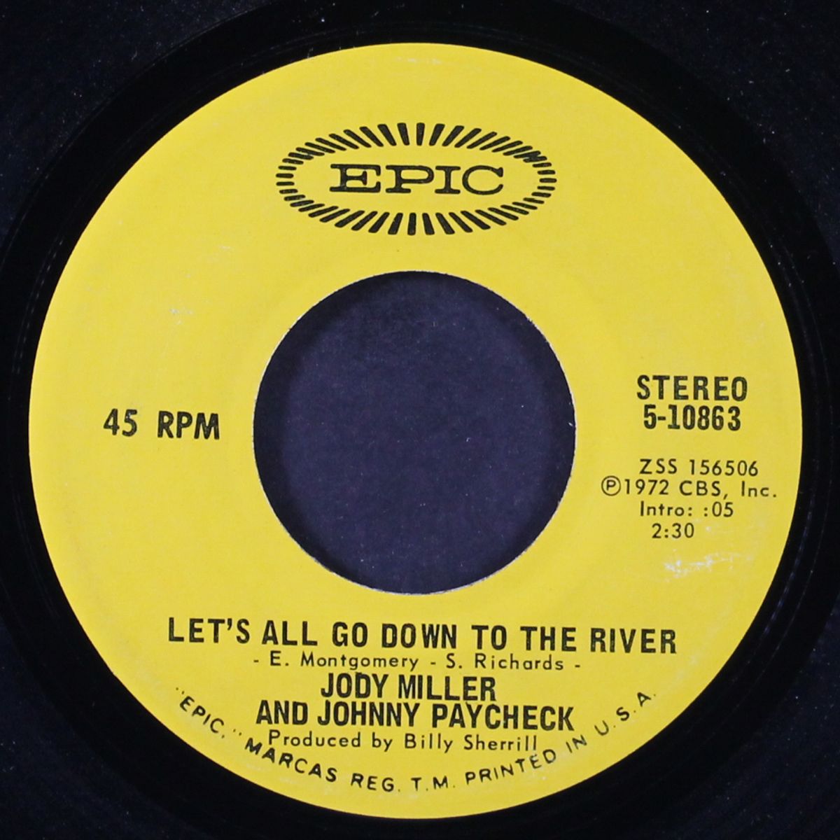 let's all go down to the river / in the garden by JODY MILLER & JOHNNY PAYCHECK